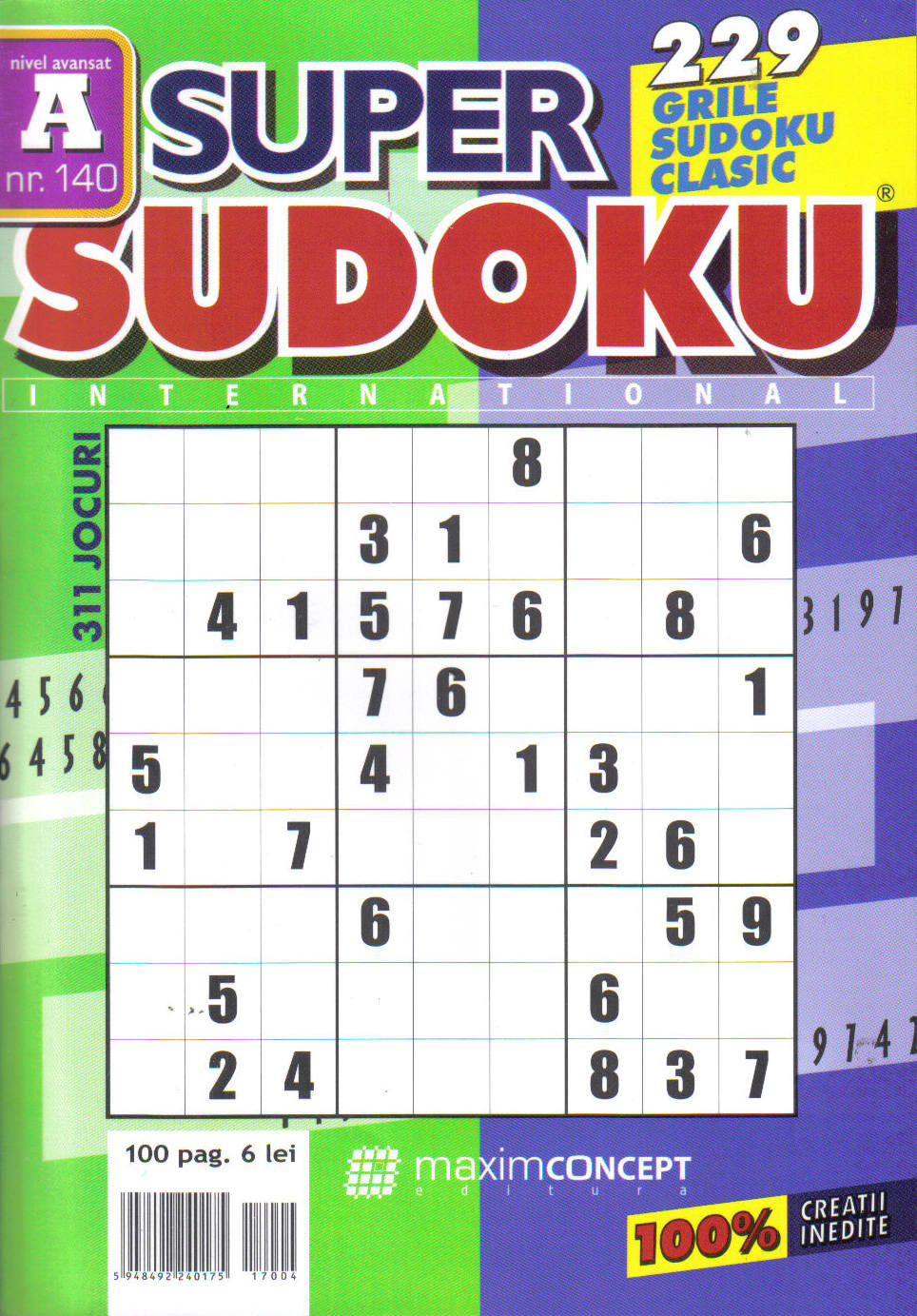Super Sudoku, aprilie/mai 2017